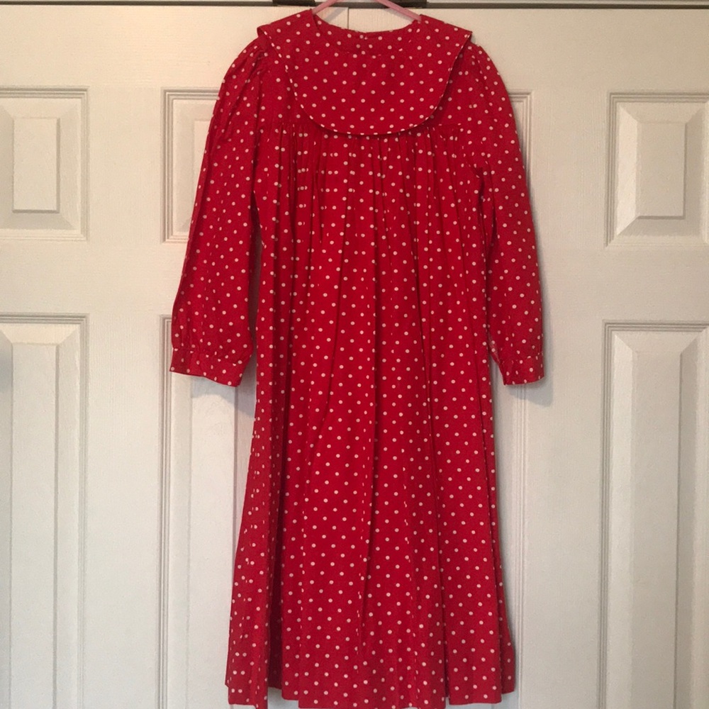 Mom and me Red and White polka dot dress size 8